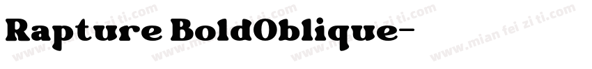 Rapture BoldOblique字体转换